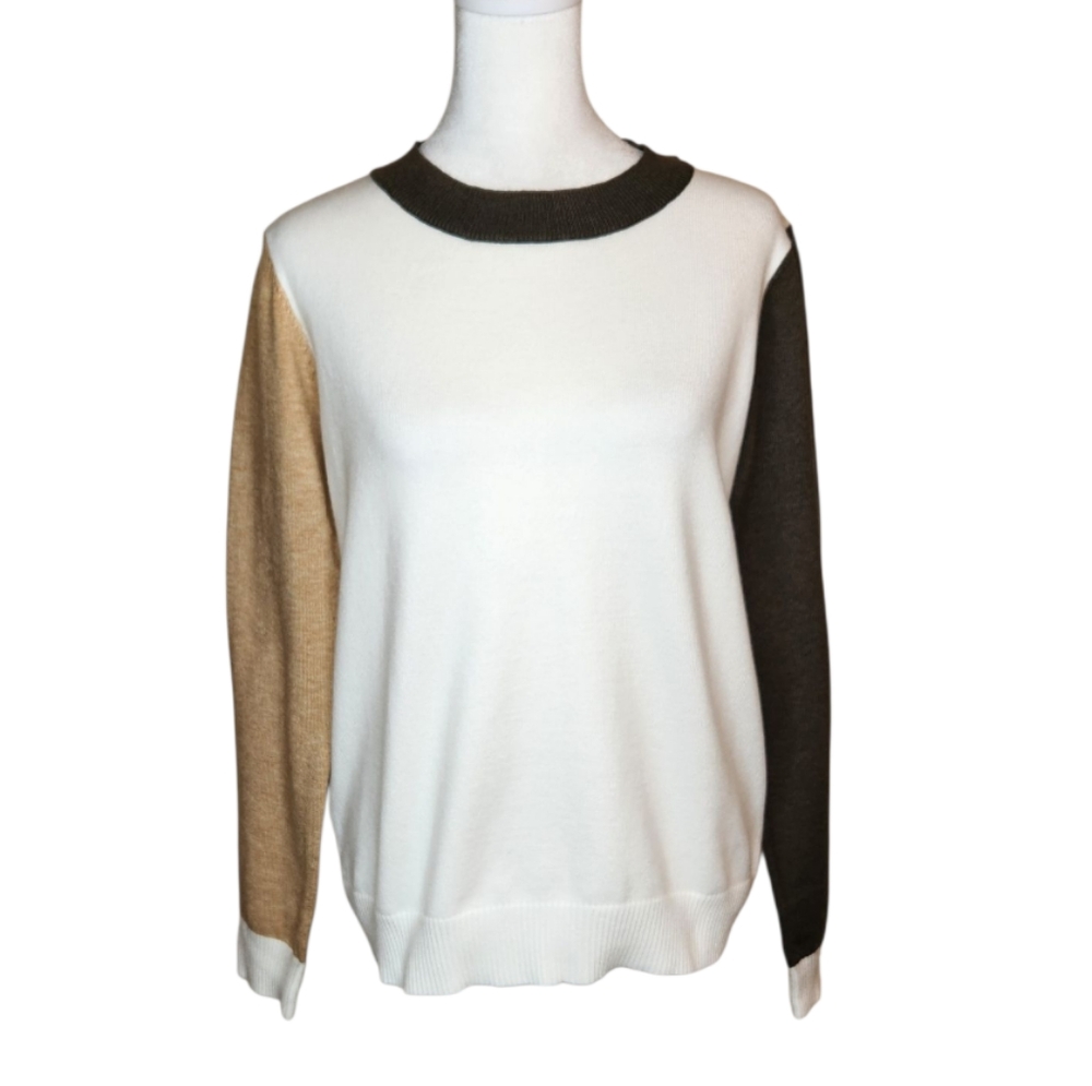 NEW Pink Martini The Mia Sweater Colorblock Size Small
